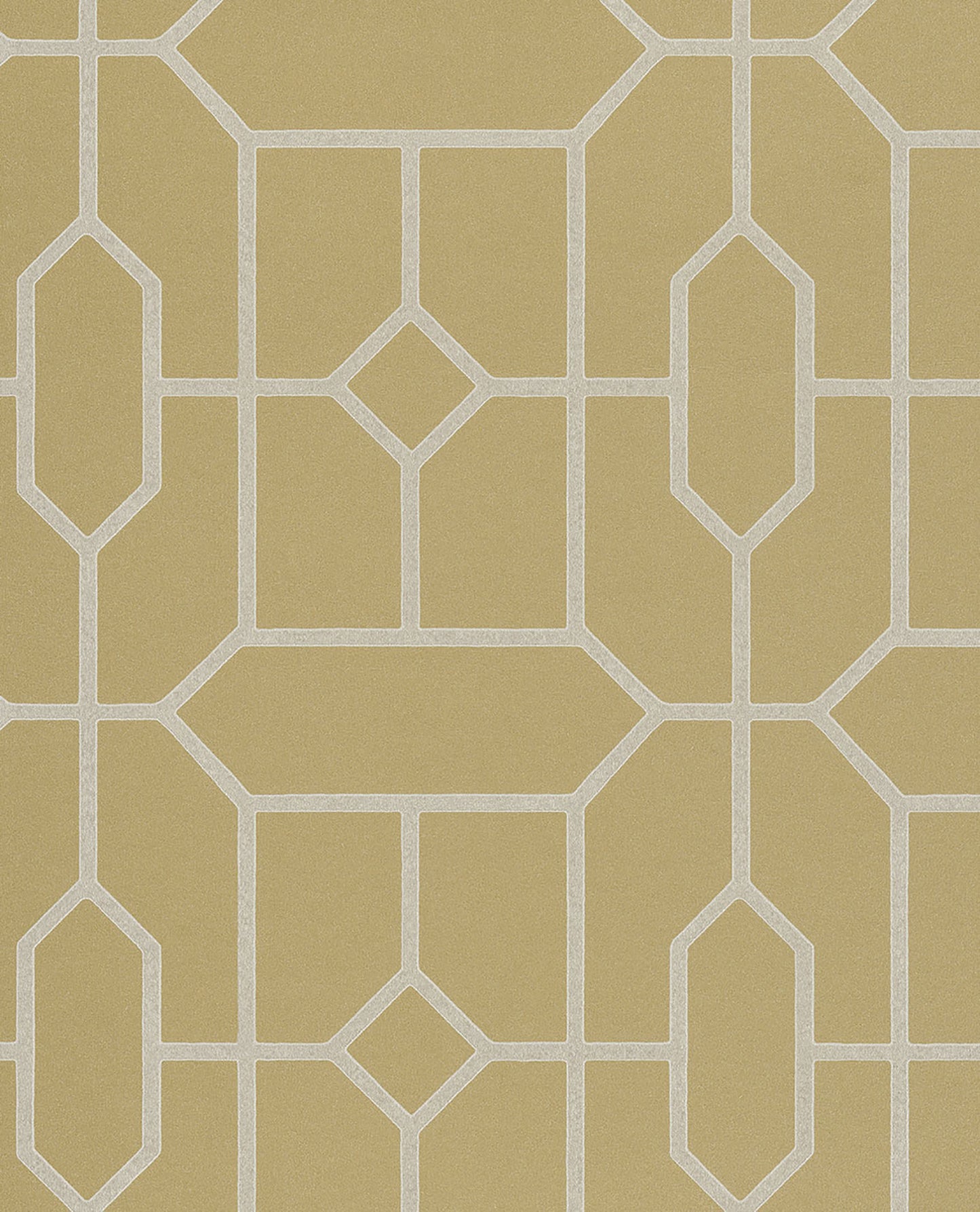 Eijffinger Johan Mustard Trellis Wallpaper, 20.5-in by 33-ft