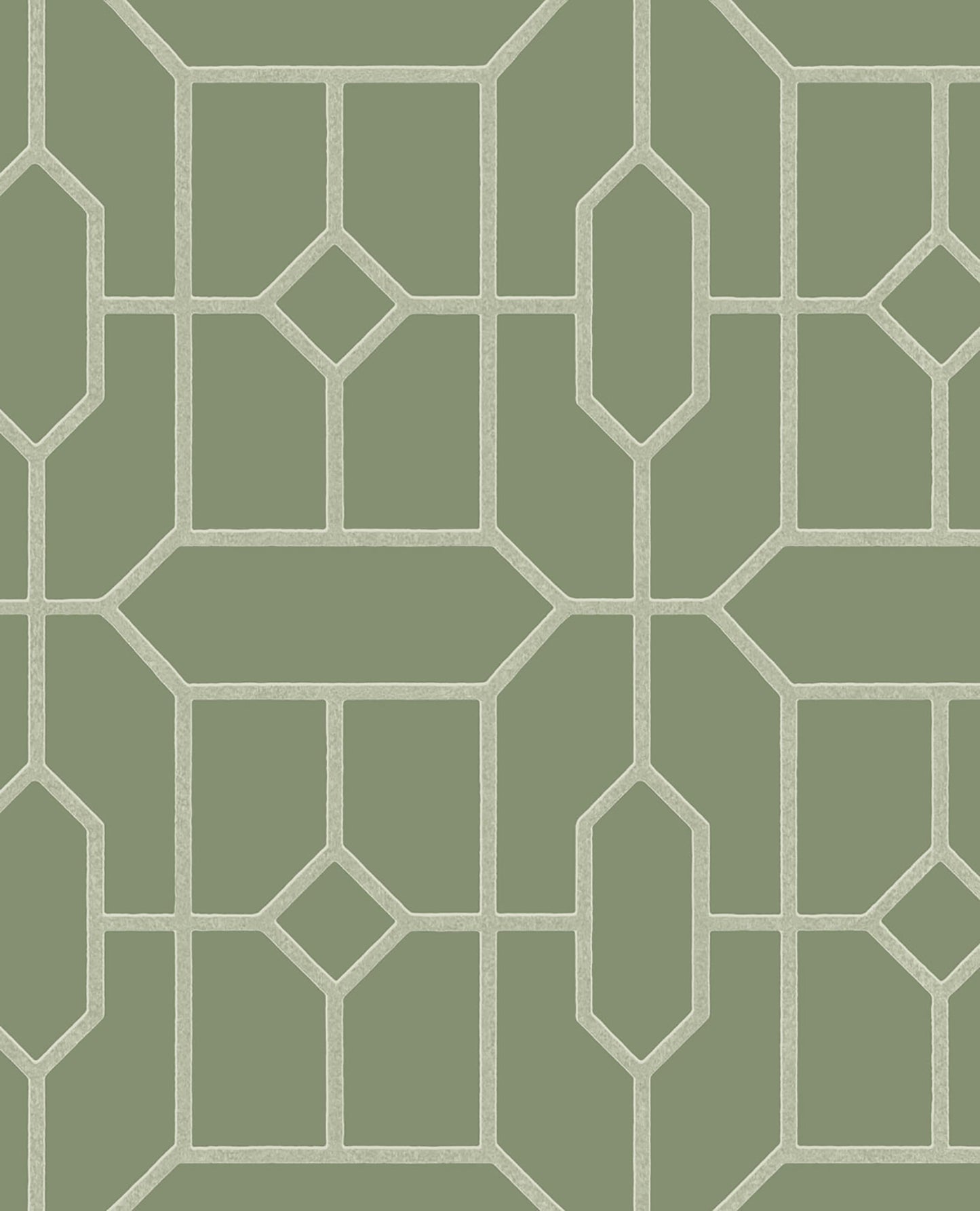 Eijffinger Johan Green Trellis Wallpaper, 20.5-in by 33-ft