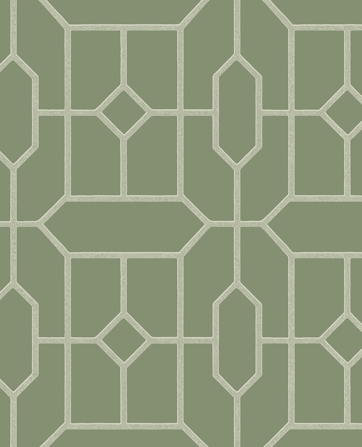 Eijffinger Johan Green Trellis Wallpaper, 20.5-in by 33-ft