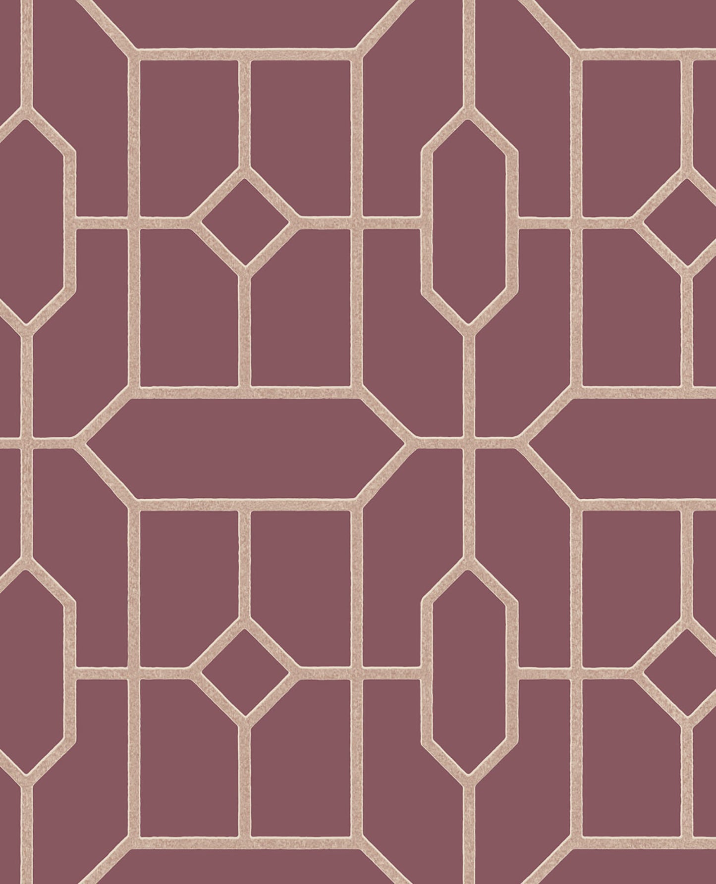 Eijffinger Johan Maroon Trellis Wallpaper, 20.5-in by 33-ft