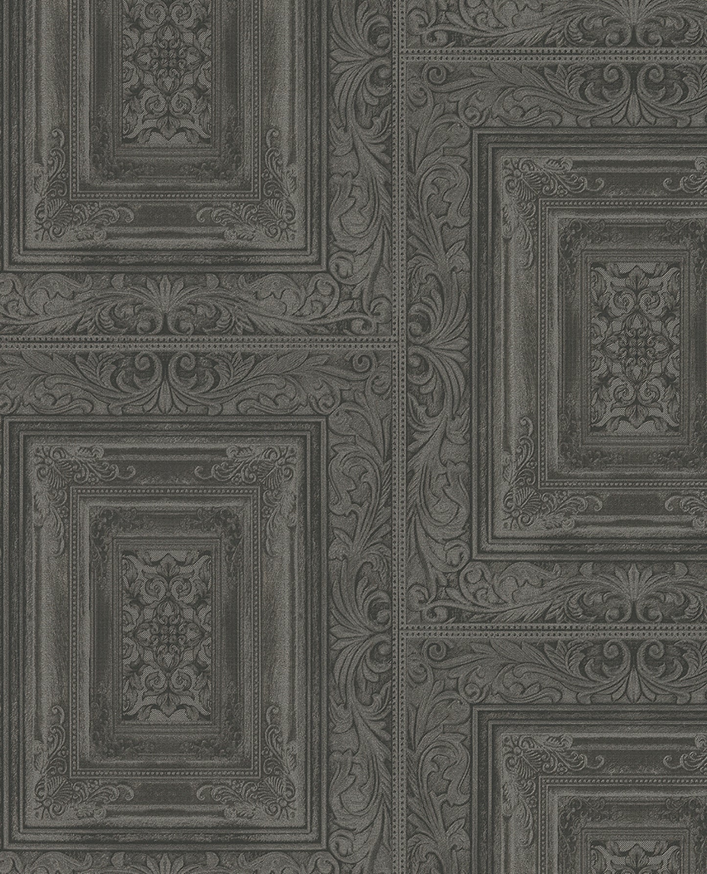 Eijffinger Olsson Charcoal Wood Panel Wallpaper, 20.5-in by 33-ft