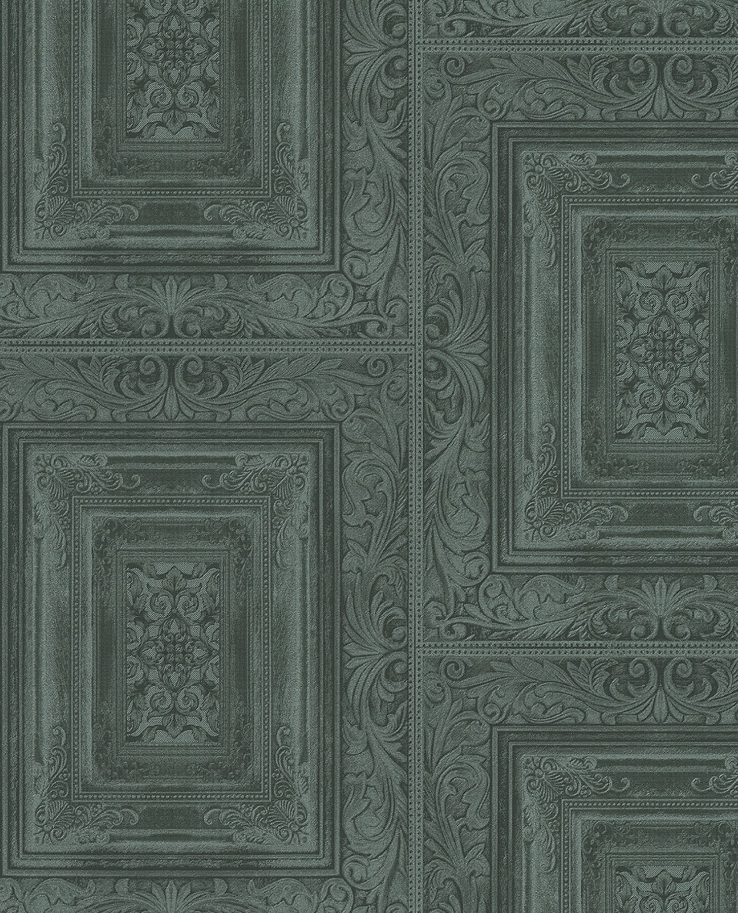 Eijffinger Olsson Dark Green Wood Panel Wallpaper, 20.5-in by 33-ft