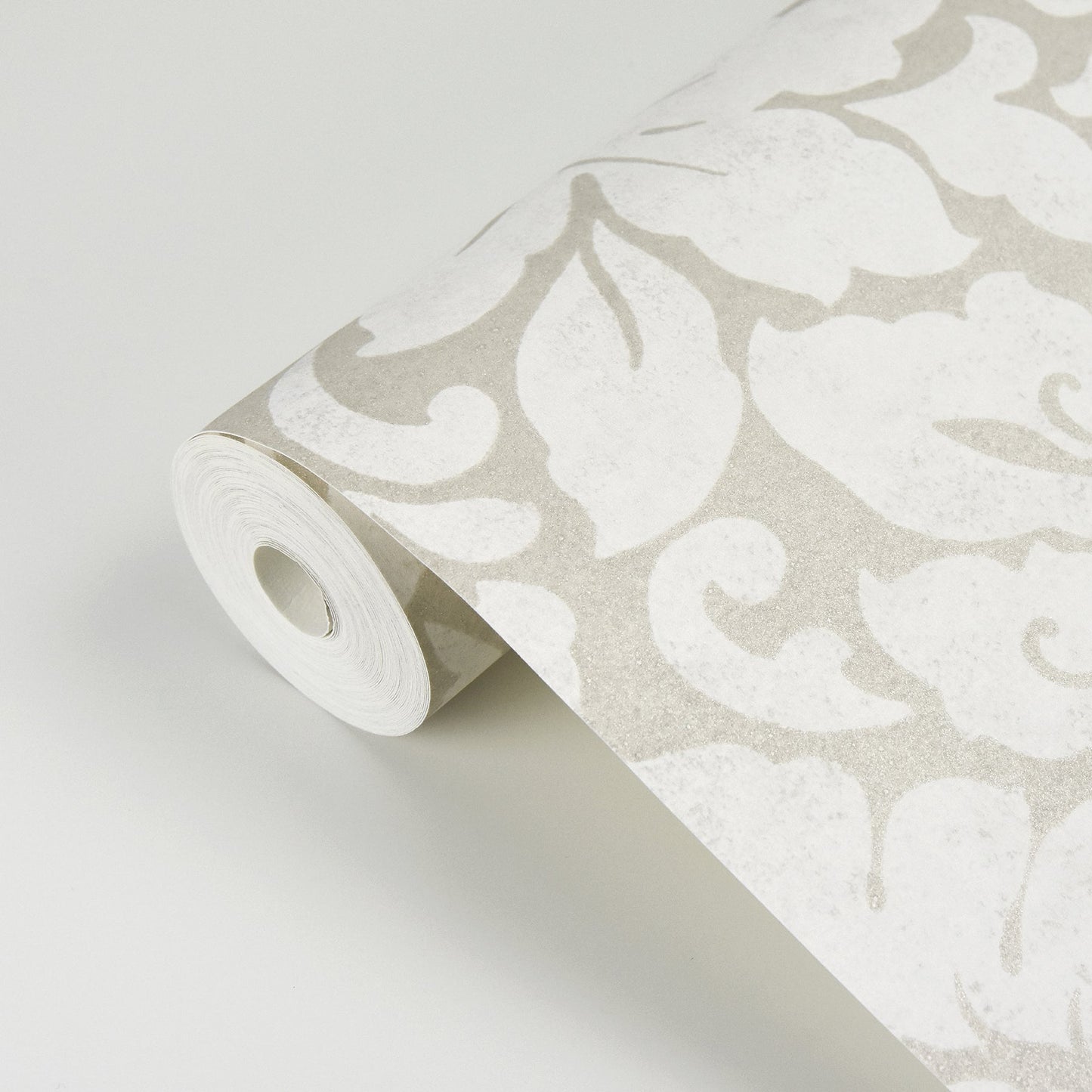 Eijffinger Arvid Off White Damask Wallpaper, 26.8-in by 33-ft