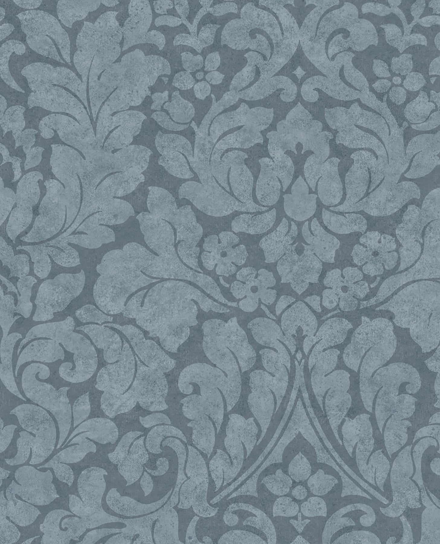 Eijffinger Arvid Blue Damask Wallpaper, 26.8-in by 33-ft