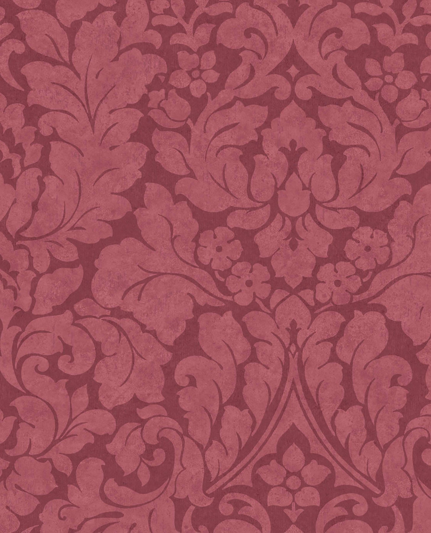 Eijffinger Arvid Maroon Damask Wallpaper, 26.8-in by 33-ft