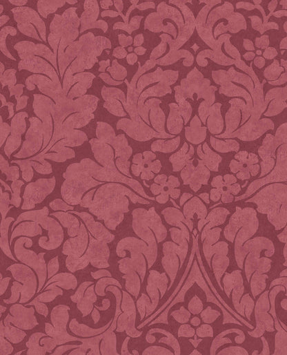 Eijffinger Arvid Maroon Damask Wallpaper, 26.8-in by 33-ft