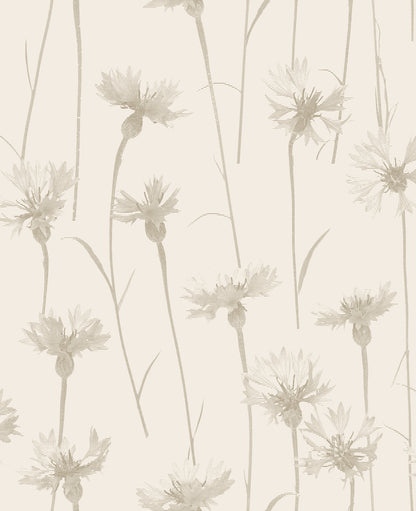 Fine Decor Dalia Beige Cornflower Wallpaper, 20.5-in by 33-ft