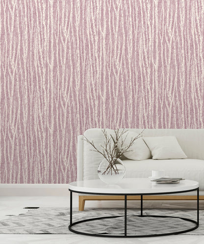 Fine Decor  Purple Birch Tree Wallpaper, 20.5-in by 33-ft