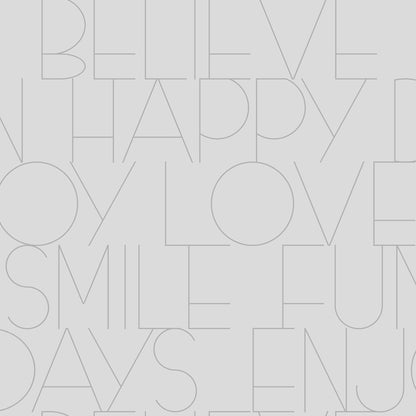 Fine Decor Oslo Silver Positive Text Wallpaper, 20.5-in by 33-ft