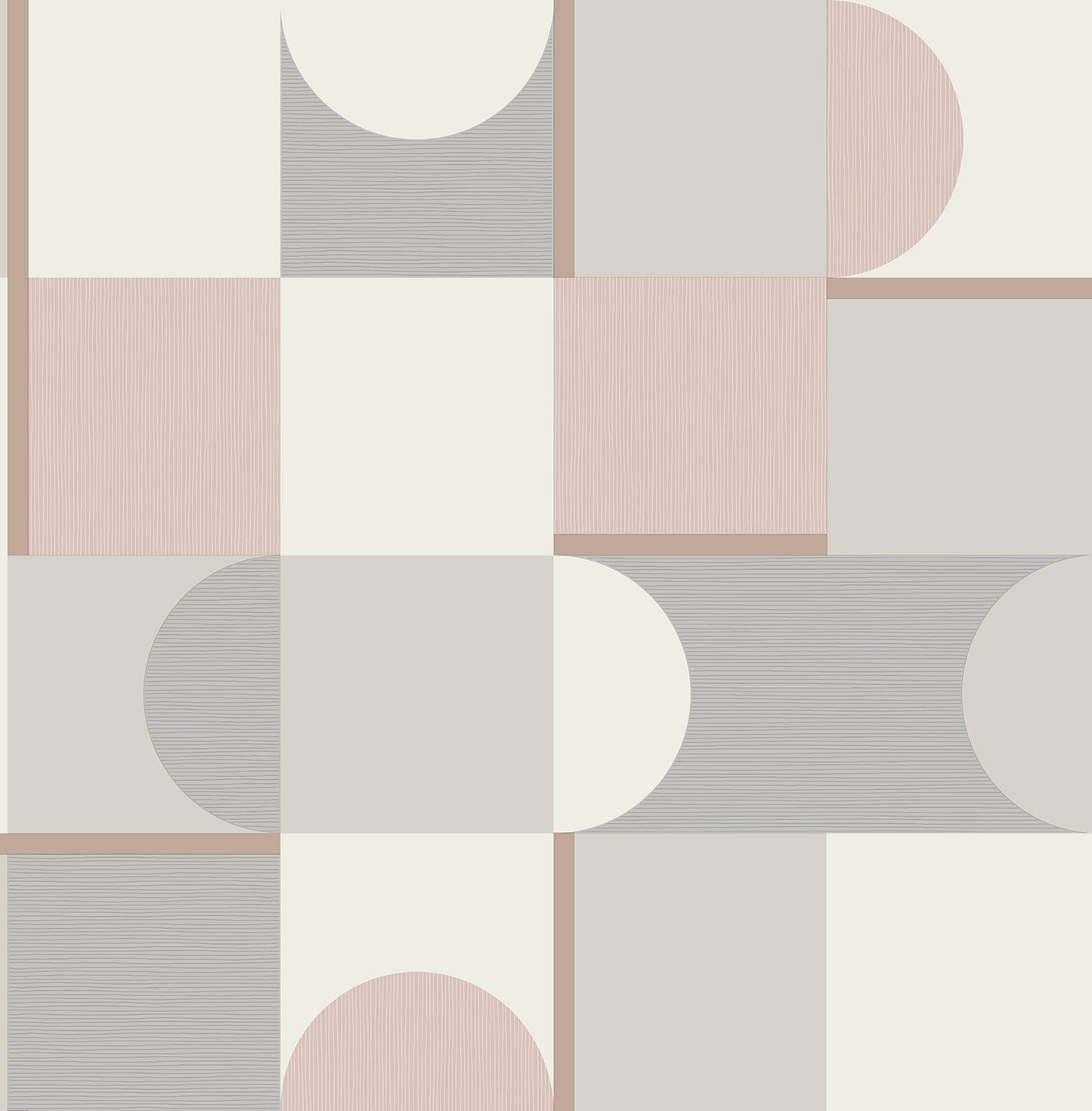 Fine Decor Marino Blush Geometric Wallpaper, 20.5-in by 33-ft