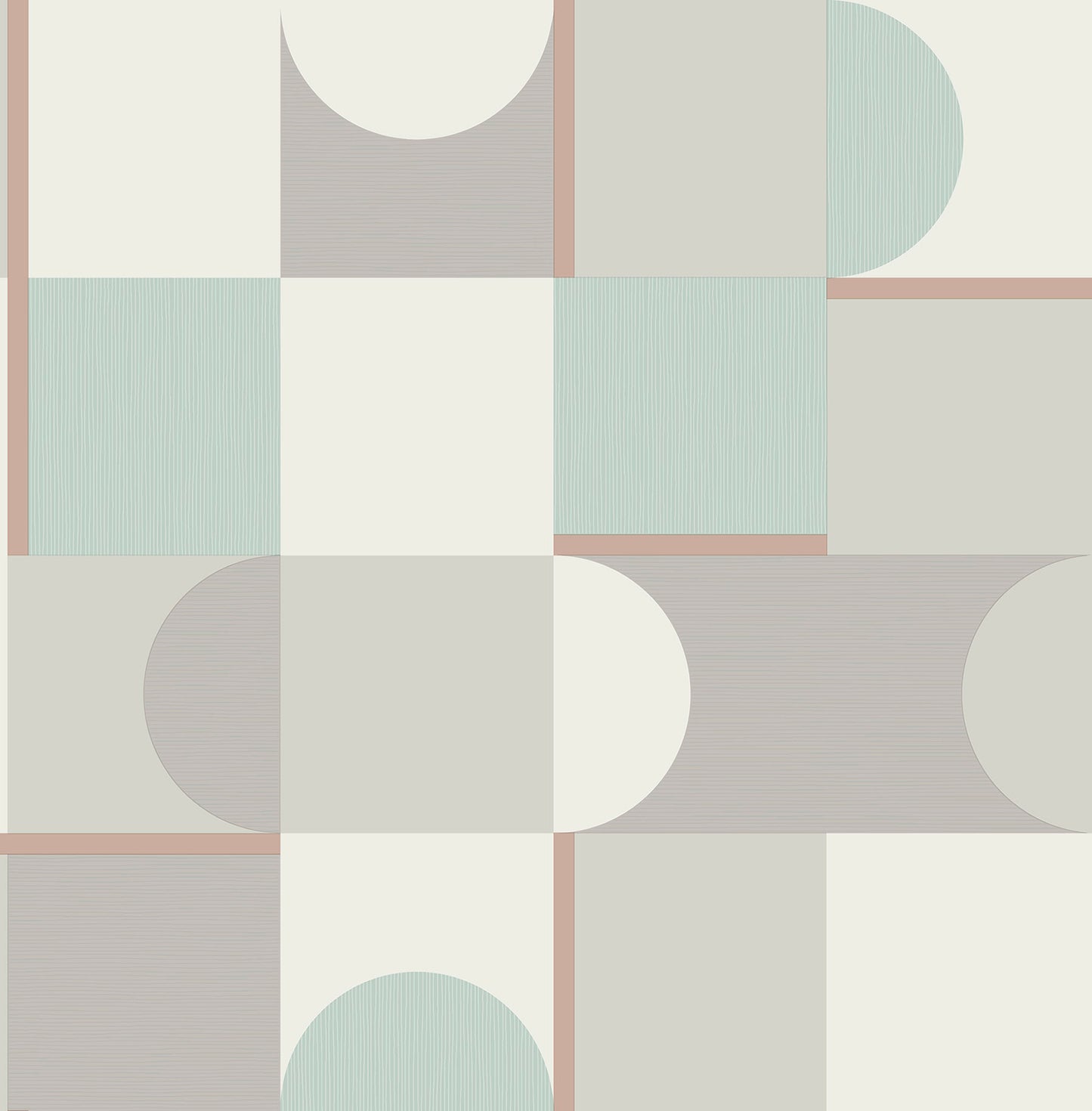 Fine Decor Marino Mint Geometric Wallpaper, 20.5-in by 33-ft