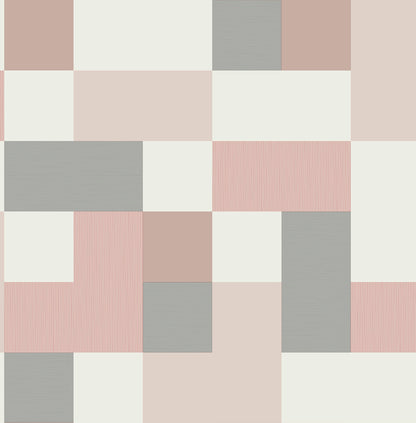 Fine Decor Milano Blush Geometric Wallpaper, 20.5-in by 33-ft