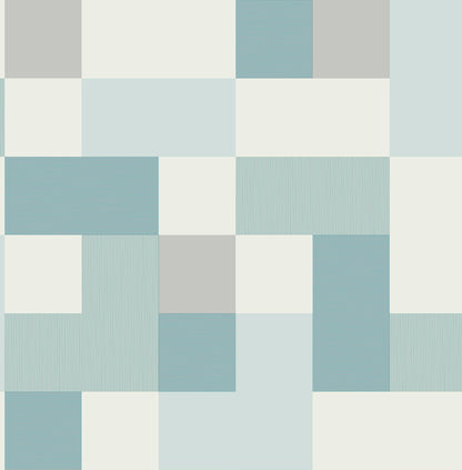 Fine Decor Milano Aqua Geometric Wallpaper, 20.5-in by 33-ft