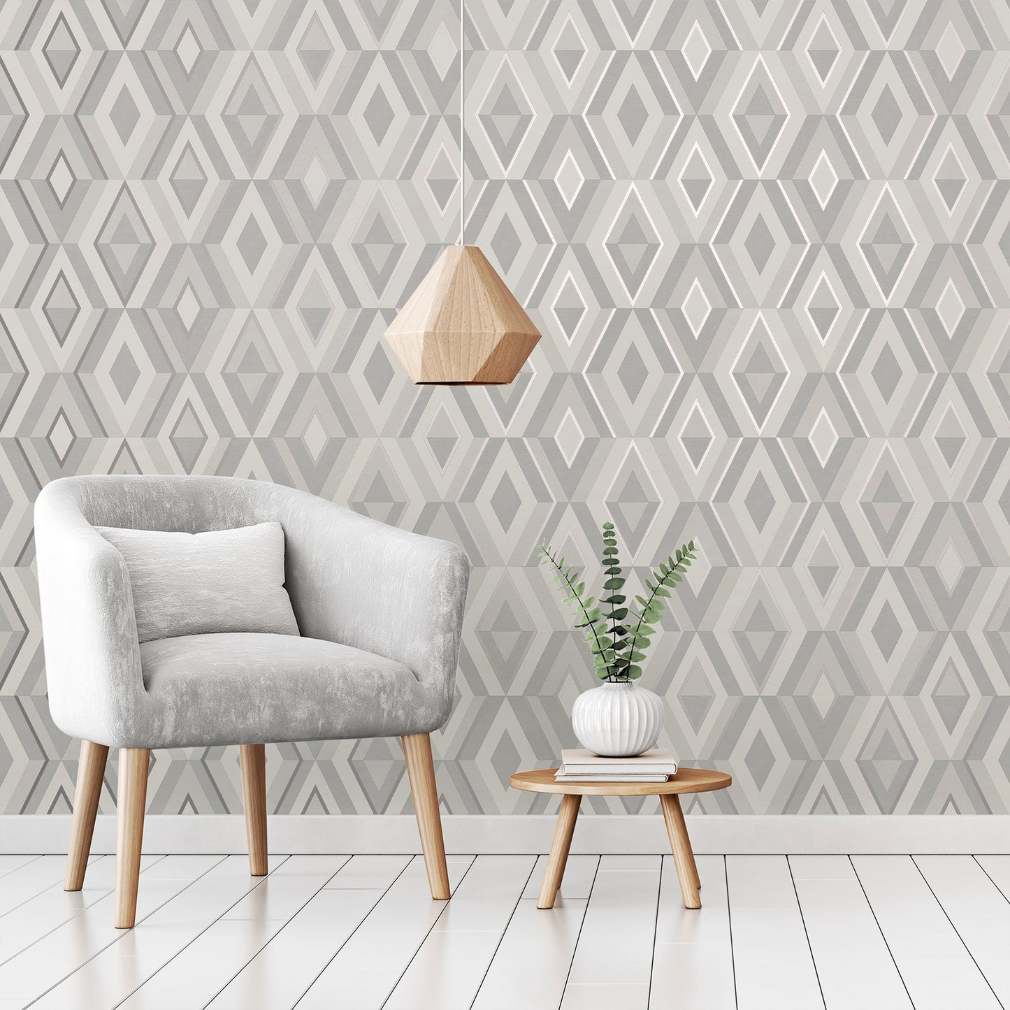 Fine Decor Shard Stone Geometric Wallpaper, 20.5-in by 33-ft