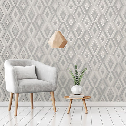 Fine Decor Shard Stone Geometric Wallpaper, 20.5-in by 33-ft