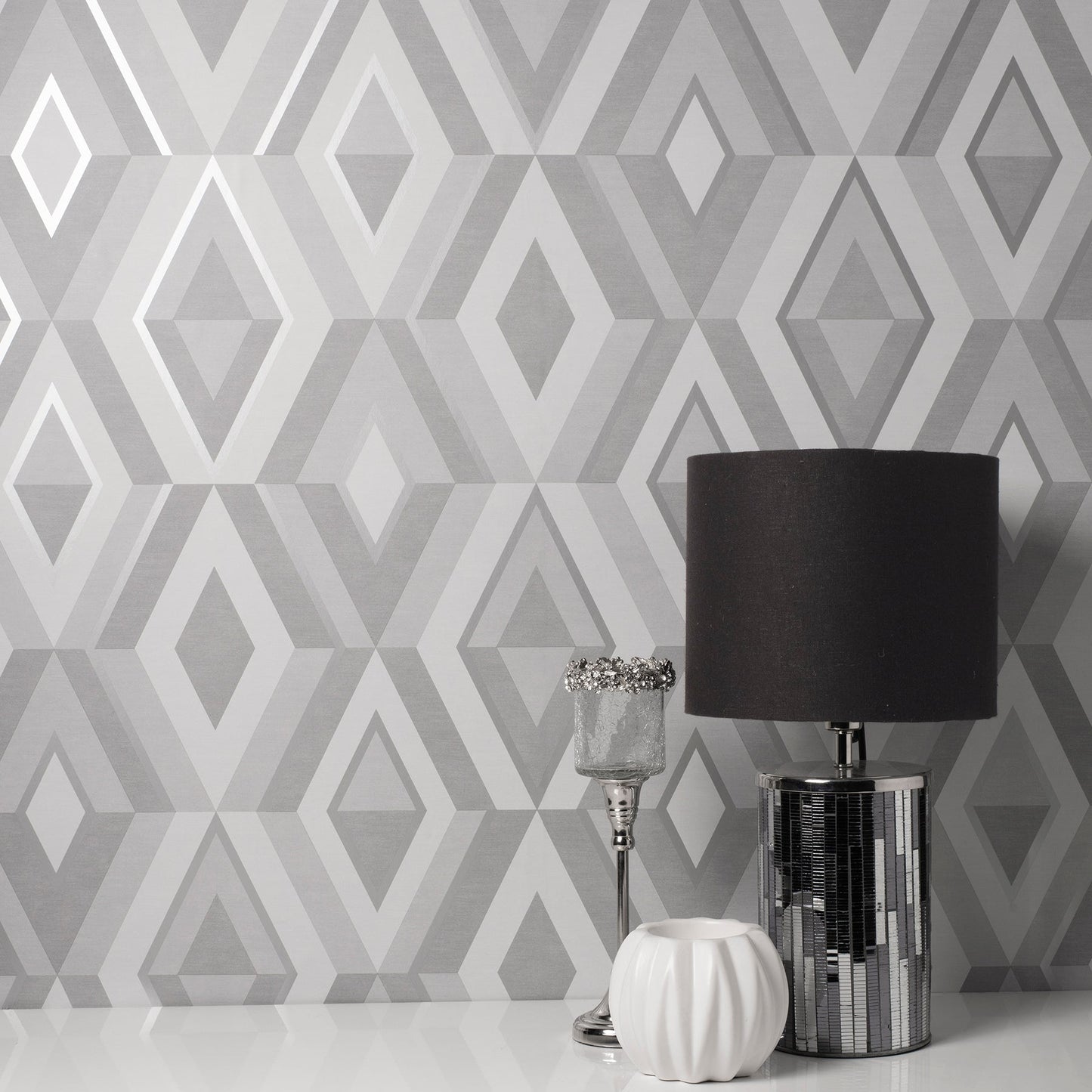 Fine Decor Shard Stone Geometric Wallpaper, 20.5-in by 33-ft