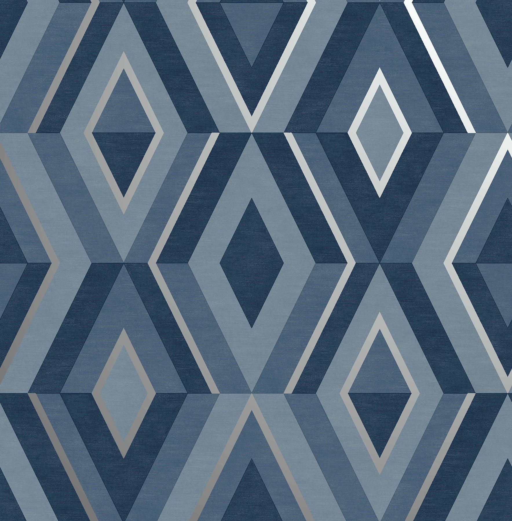 Fine Decor Shard Blue Geometric Wallpaper, 20.5-in by 33-ft