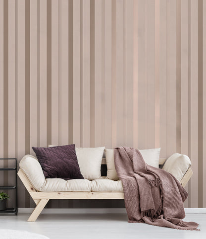 Fine Decor Collin Pink Bexley Stripe Wallpaper, 20.9-in by 33-ft