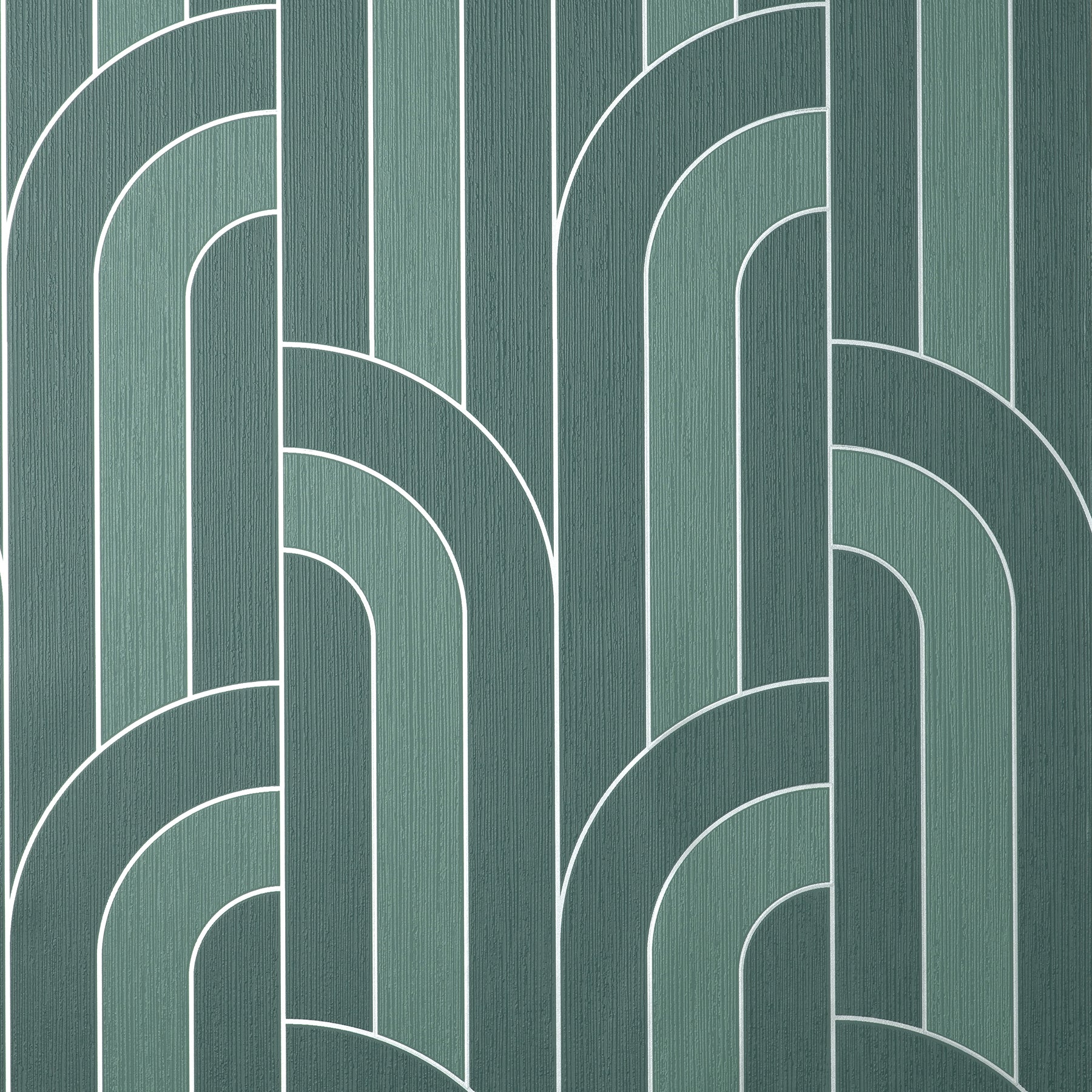 Fine Decor Ezra Teal Arch Wallpaper, 20.5-in by 33-ft