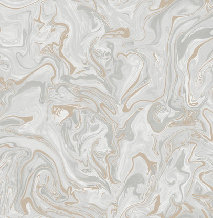 Fine Decor Suave Light Grey Marble Wallpaper, 20.5-in by 33-ft