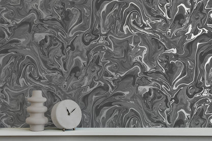 Fine Decor Suave Charcoal Marble Wallpaper, 20.5-in by 33-ft