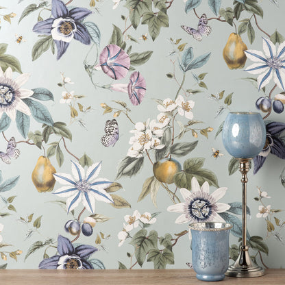 Fine Decor Sierra Sage Floral Wallpaper, 20.5-in by 33-ft