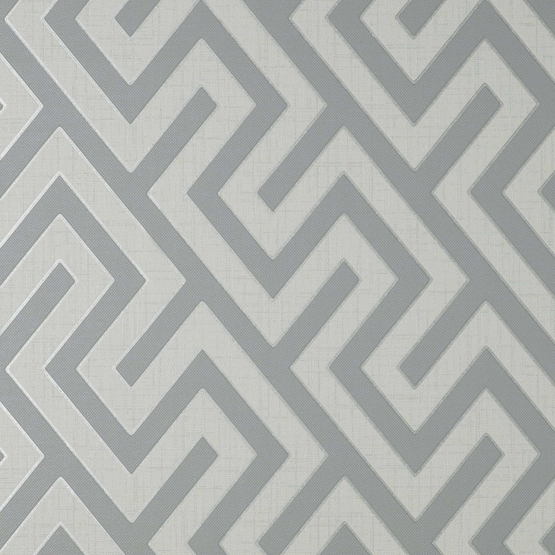 Fine Decor Meander Light Grey Geo Wallpaper, 20.5-in by 33-ft