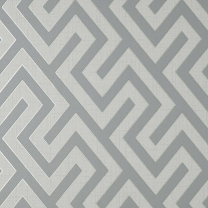 Fine Decor Meander Light Grey Geo Wallpaper, 20.5-in by 33-ft