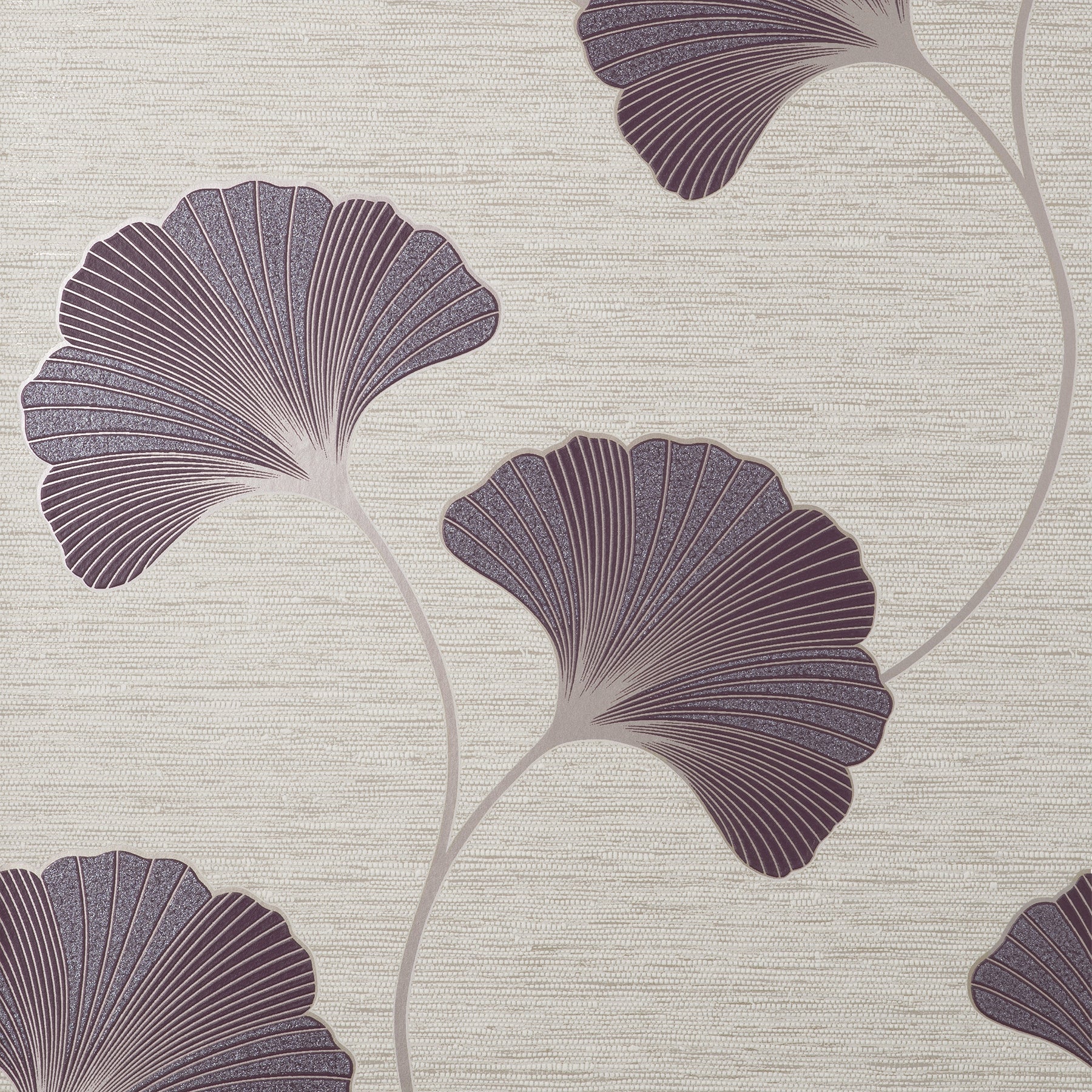 Fine Decor Miya Plum Ginkgo Wallpaper, 20.5-in by 33-ft