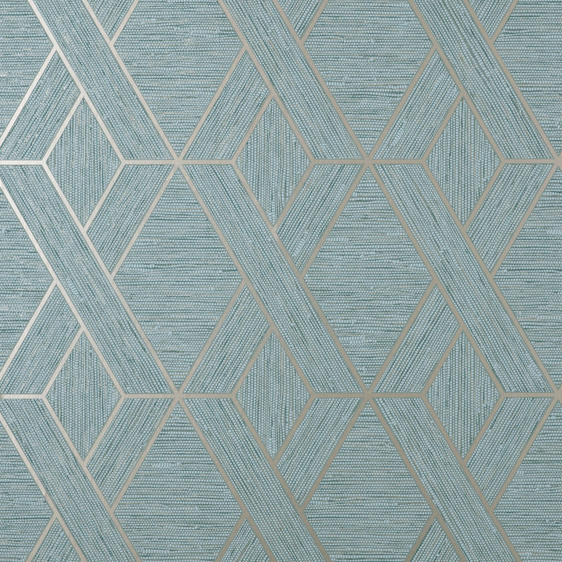 Fine Decor Malcolm Teal Geo Wallpaper, 20.5-in by 33-ft