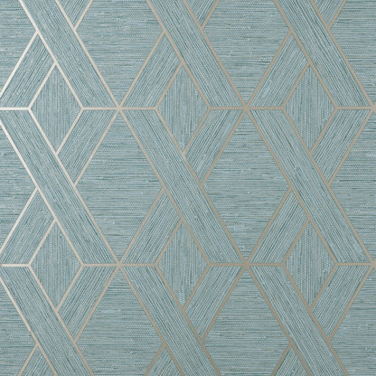 Fine Decor Malcolm Teal Geo Wallpaper, 20.5-in by 33-ft