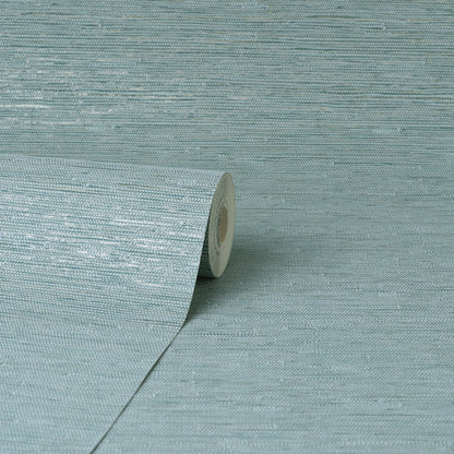 Fine Decor Mephi Teal Grasscloth Wallpaper, 20.5-in by 33-ft