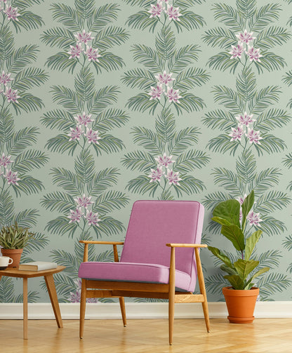 Fine Decor Bali Sage Palm Wallpaper, 20.5-in by 33-ft