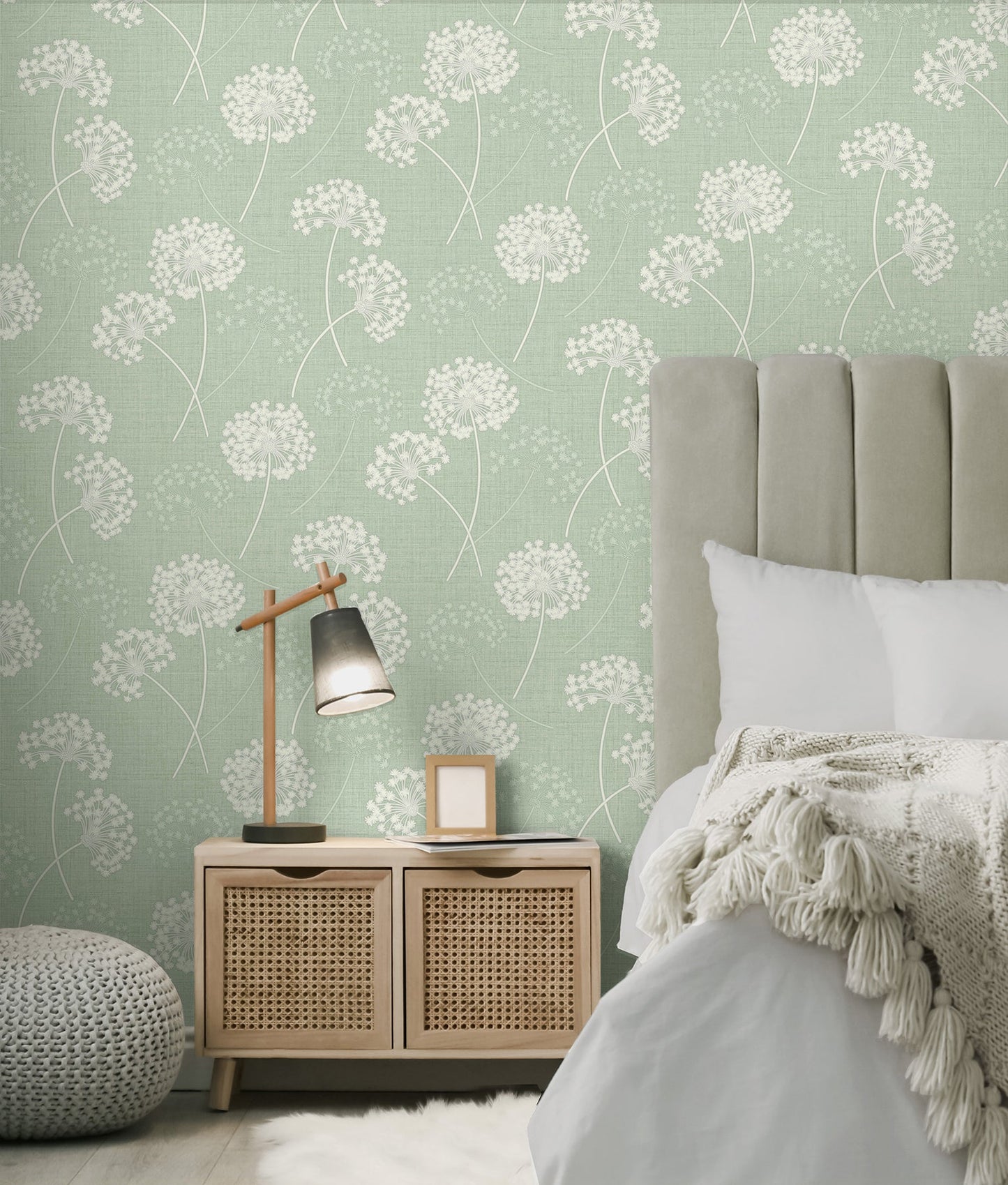 Fine Decor Grace Green Floral Wallpaper, 20.5-in by 33-ft