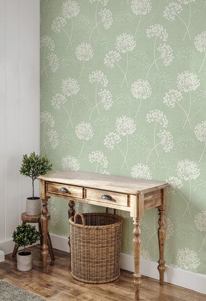 Fine Decor Grace Green Floral Wallpaper, 20.5-in by 33-ft