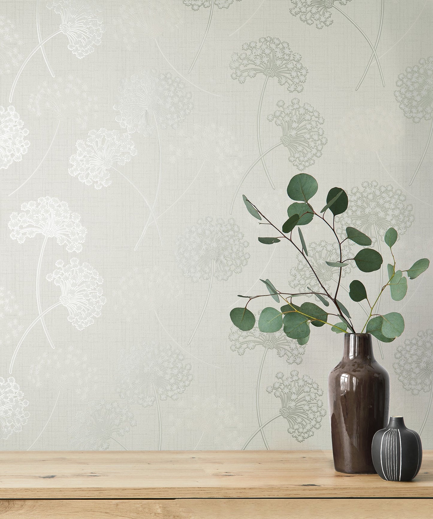 Fine Decor Grace Dove Floral Wallpaper, 20.5-in by 33-ft