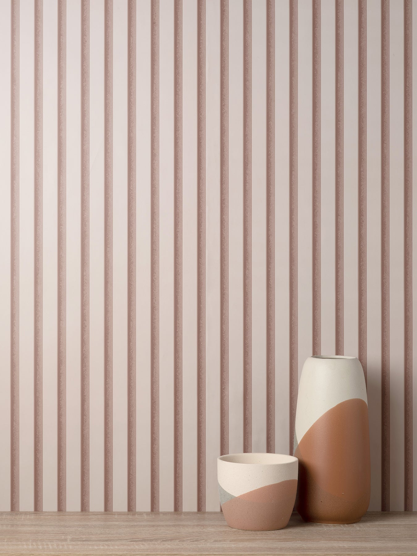 Fine Decor Reggie Blush Vertical Slats Wallpaper, 20.5-in by 33-ft