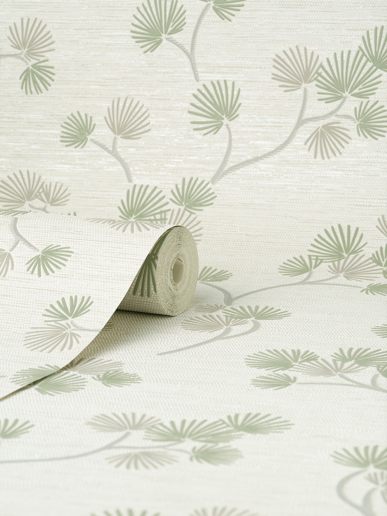 Fine Decor Kira Green Trail Wallpaper, 20.5-in by 33-ft