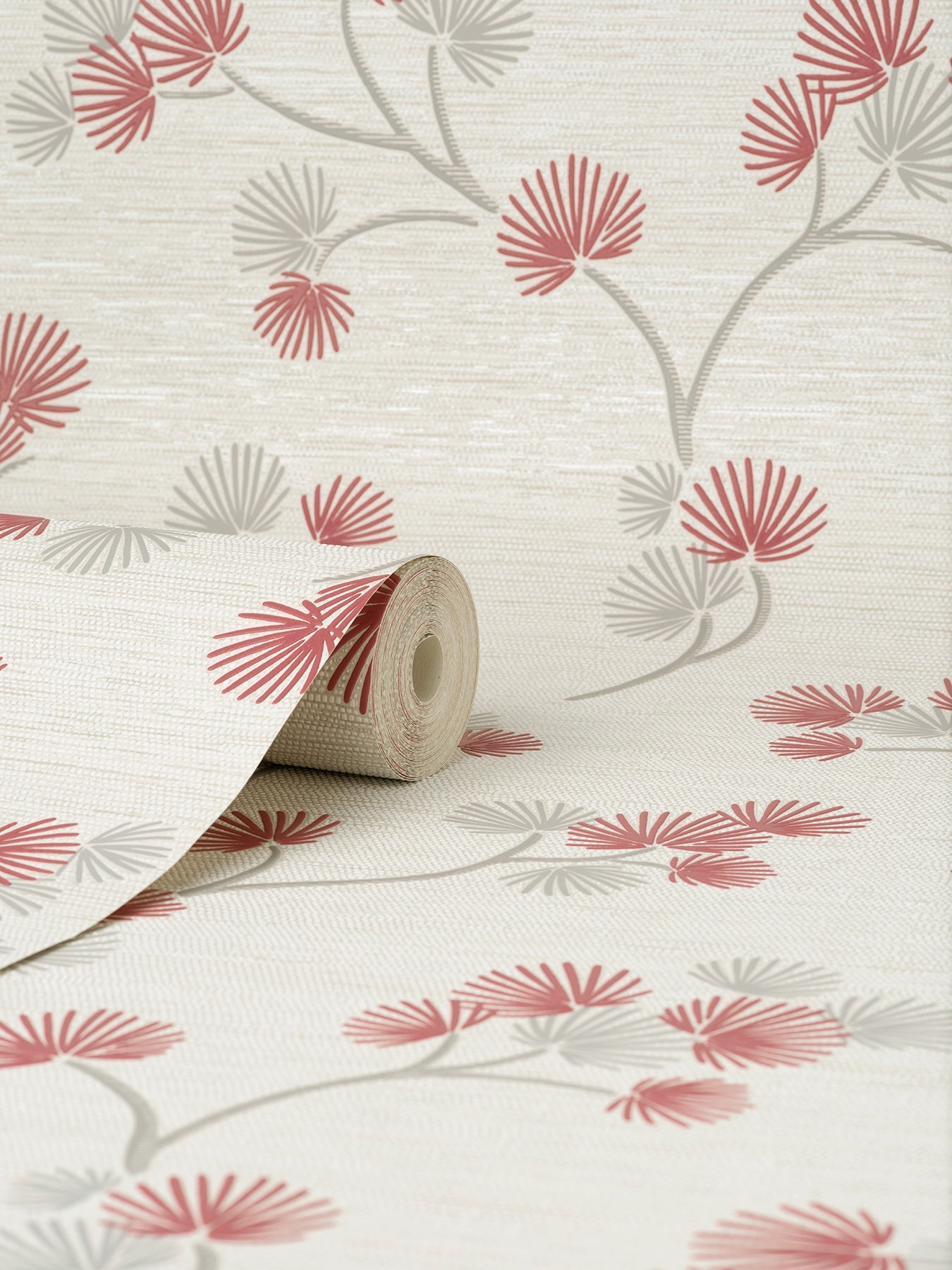 Fine Decor Kira Red Trail Wallpaper, 20.5-in by 33-ft