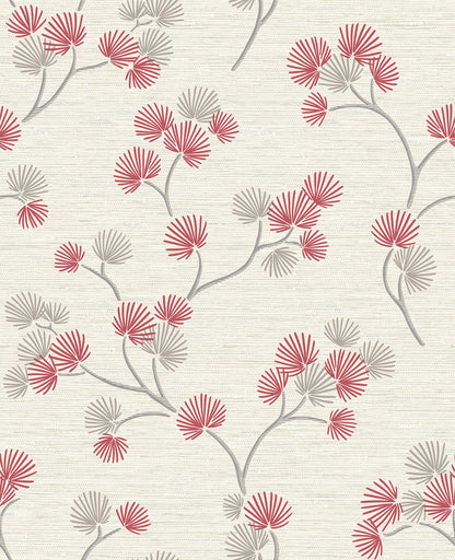 Fine Decor Kira Red Trail Wallpaper, 20.5-in by 33-ft