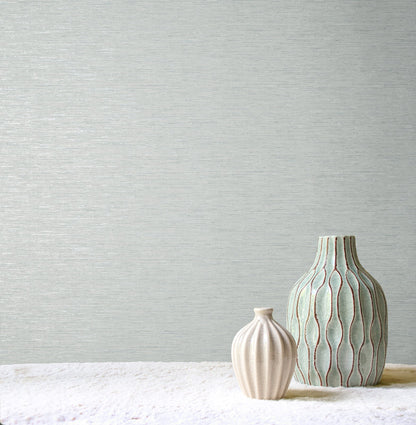 Fine Decor Miya Grey Faux Grasscloth Wallpaper, 20.5-in by 33-ft