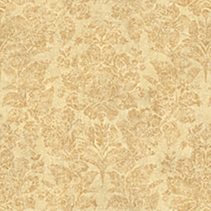 Lucky Day Genoa Light Yellow Damask Wallpaper, 20.5-in by 33-ft