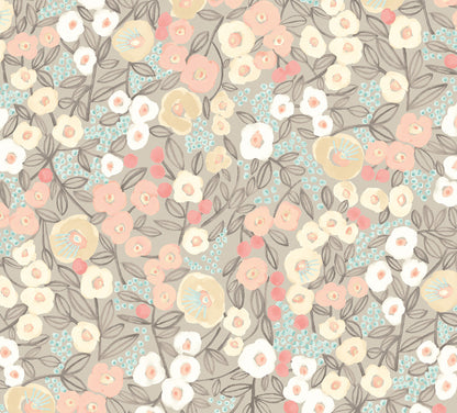 ohpopsi Flora Ditsy Pastel Garden Wallpaper, 19.7-in by 33-ft