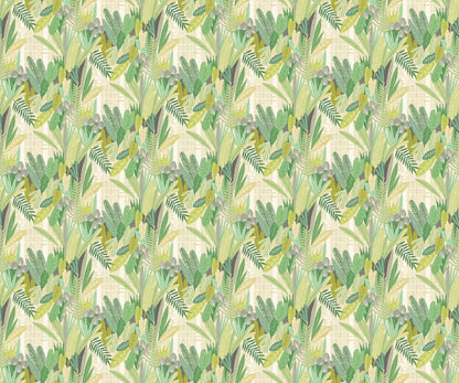 ohpopsi Glasshouse Green Tropical Damask Wallpaper, 19.7-in by 33-ft