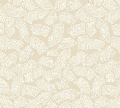 ohpopsi Elements Neutral Scribbled Arches Wallpaper, 19.7-in by 33-ft