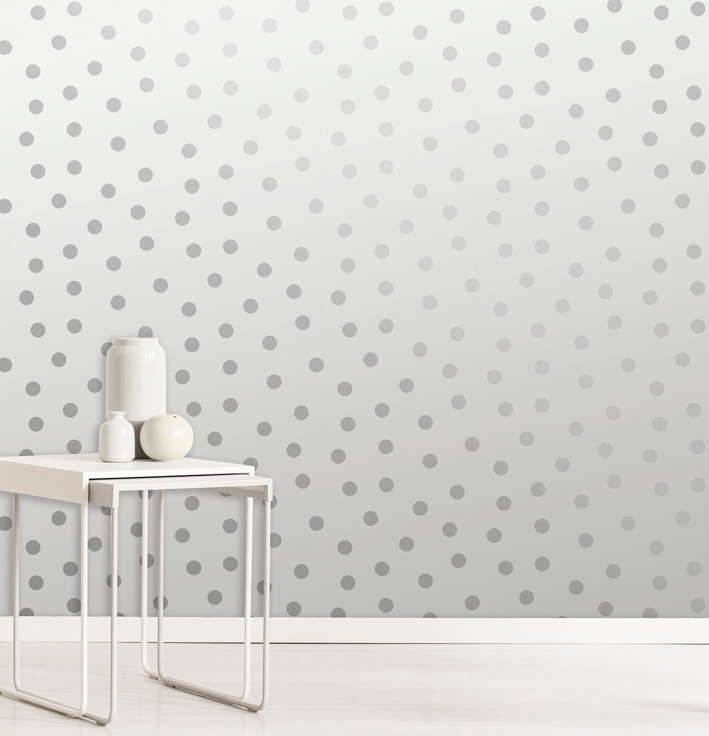 Fine Decor Cece Silver Starlight Spots Wallpaper, 20.5-in by 33-ft