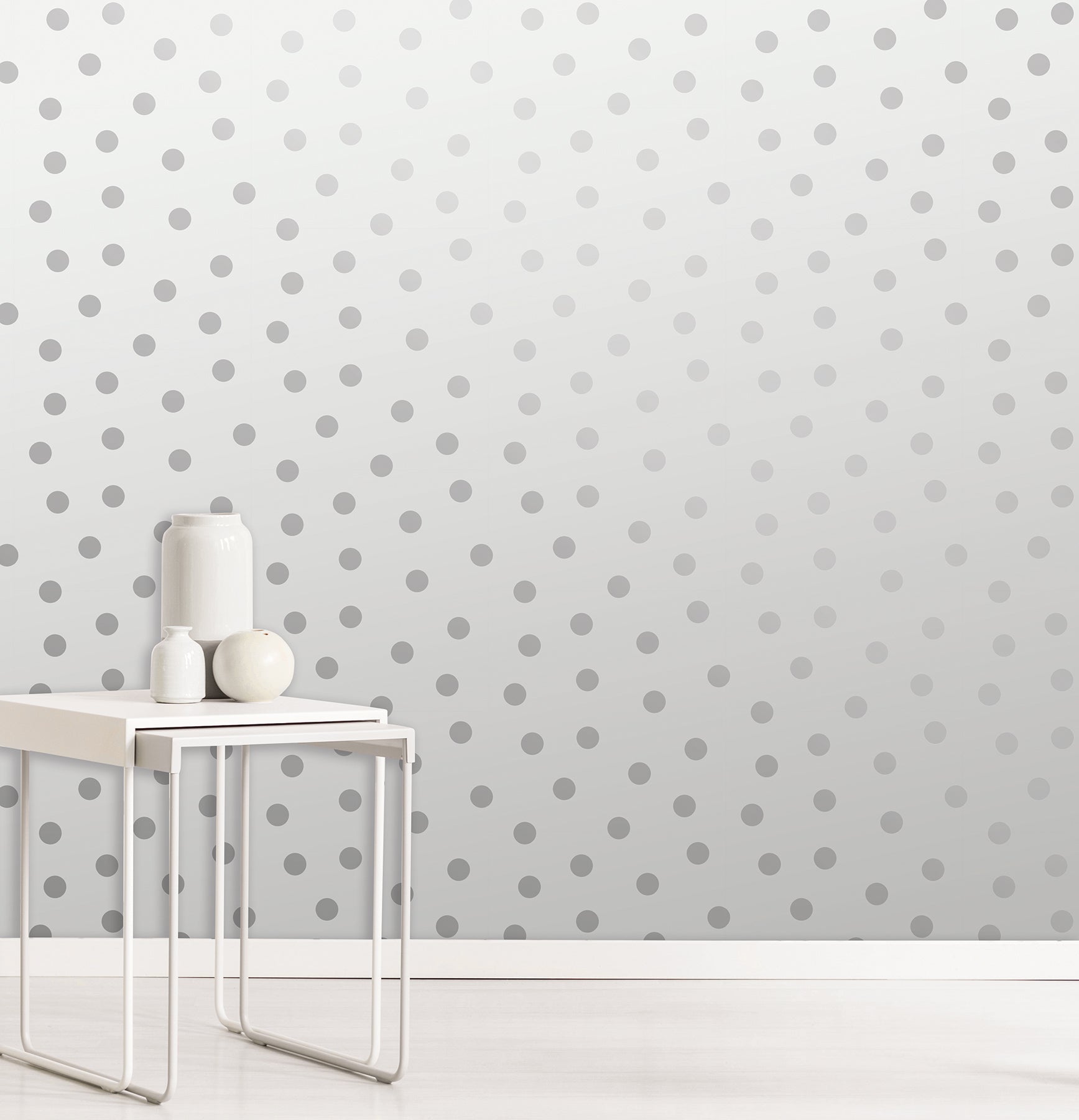 Fine Decor Cece Silver Starlight Spots Wallpaper, 20.5-in by 33-ft