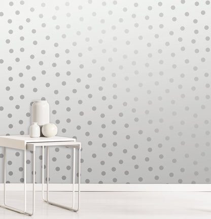 Fine Decor Cece Silver Starlight Spots Wallpaper, 20.5-in by 33-ft