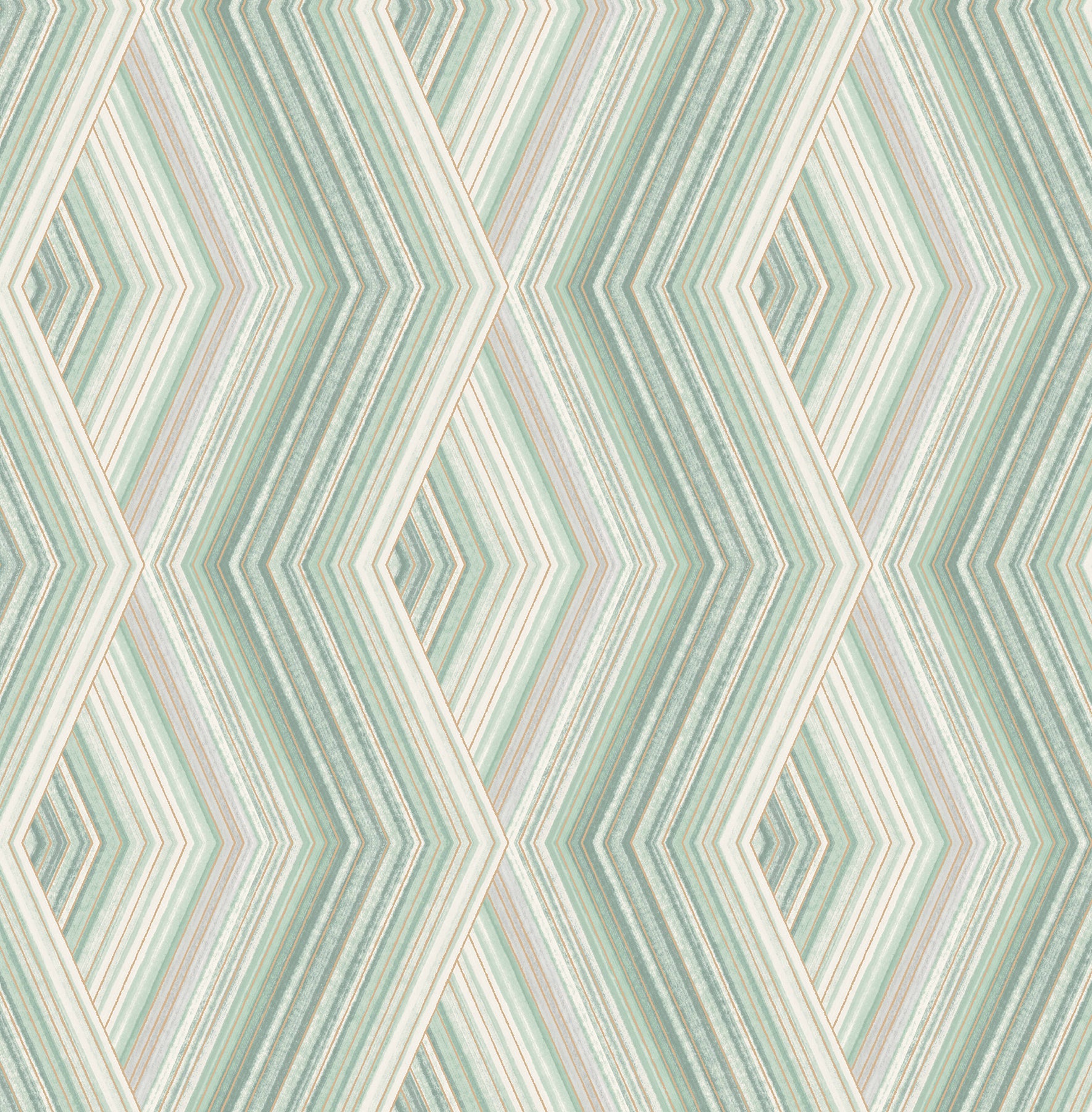 Fine Decor Aura Green Geometric Wallpaper, 20.5-in by 33-ft