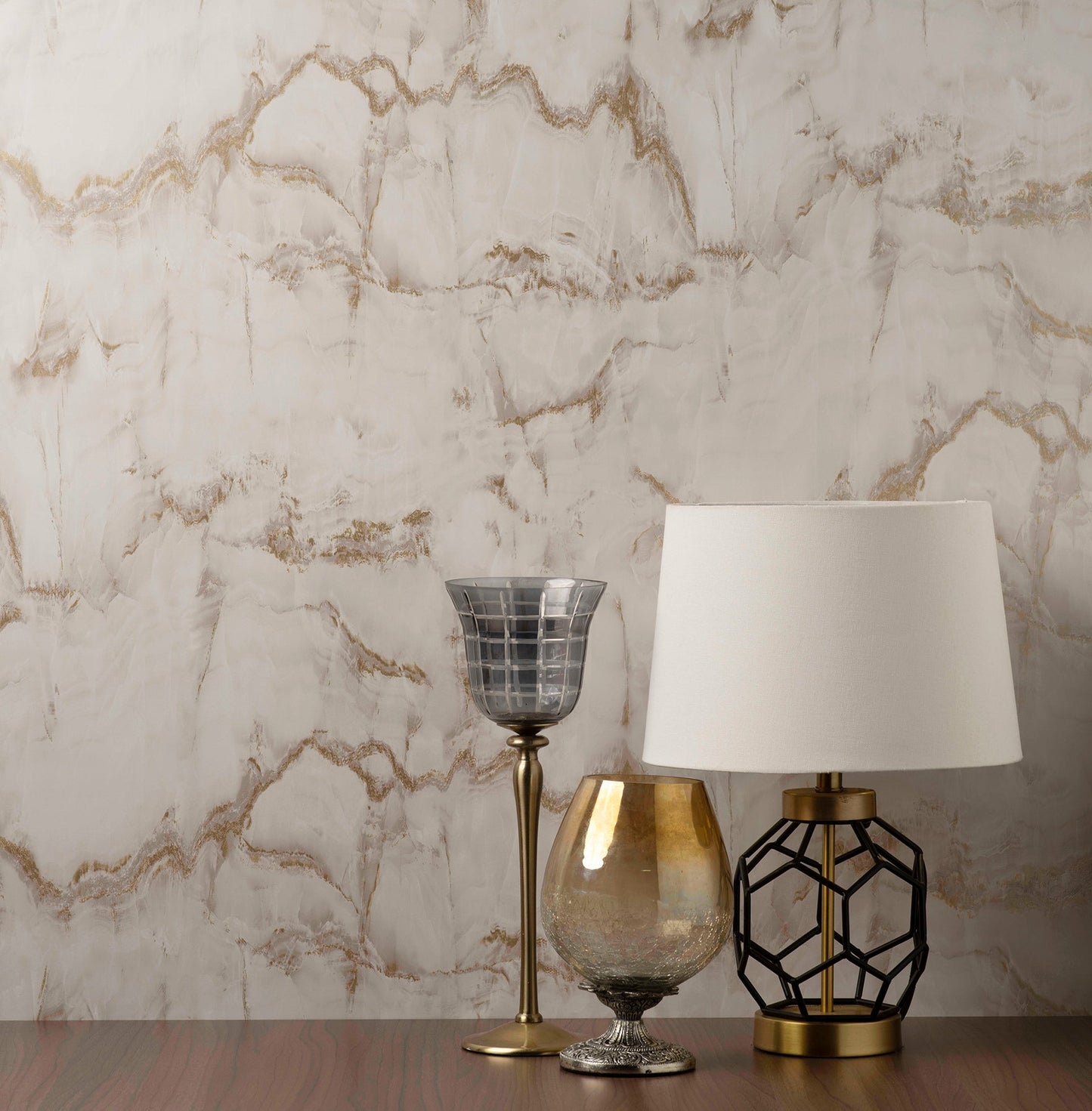 Fine Decor Aura Gold Marble Wallpaper, 20.5-in by 33-ft